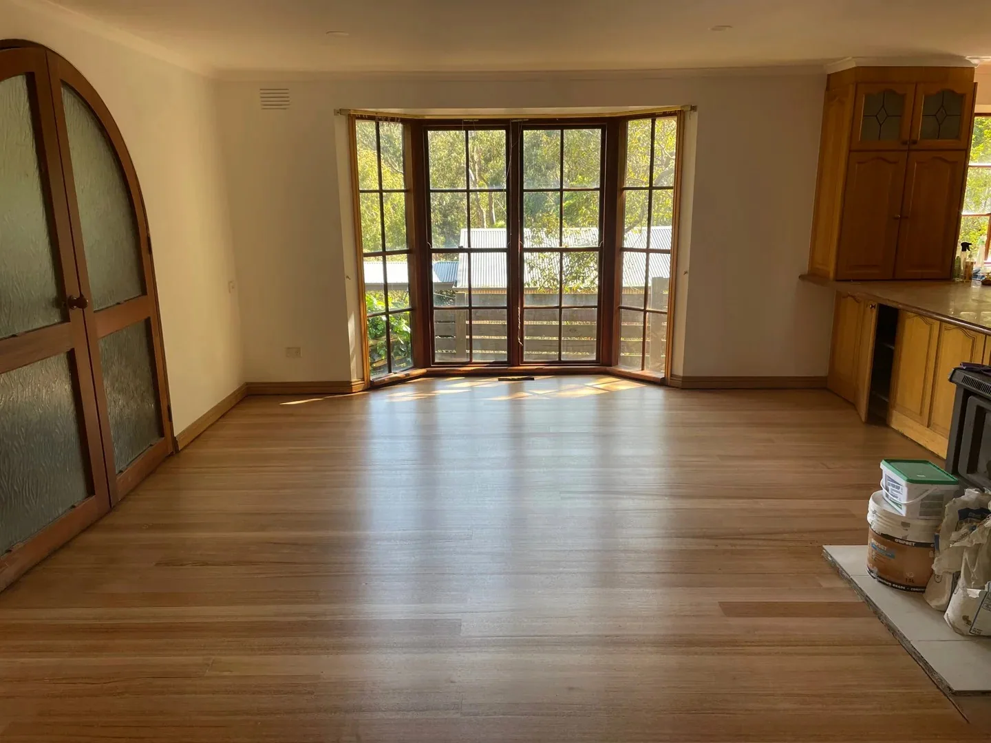 Owner-supplied photo of a finished timber floor in a living room